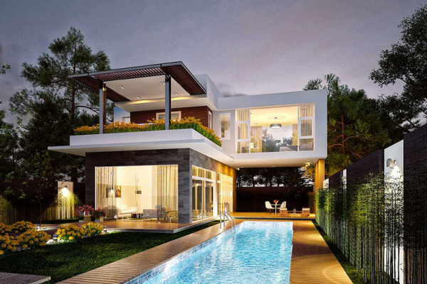 10+ mẫu biệt thự 2 tầng có bể bơi siêu mãn nhãn xu hướng 2023