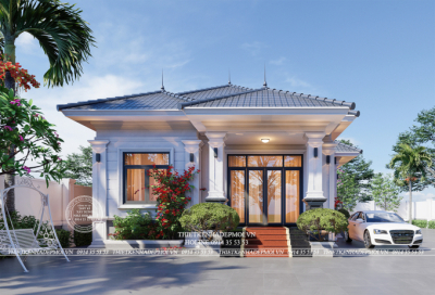 Biệt thự mái nhật phong cách tân cổ điển – nhà chị loan, bình phước