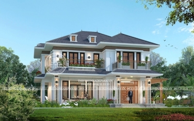 Chiêm ngưỡng mẫu biệt thự sân vườn 1 trệt 1 lầu hiện đại