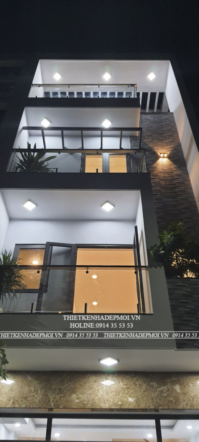 Công trình thi công nhà phố hiện đại đơn giản đẹp mắt