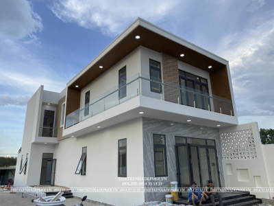 Hình ảnh thi công hoàn thiện biệt thự nhà chị tuyết - bình dương