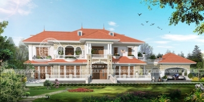 Mẫu biệt thự 1 trệt 1 lầu nét hiện đại phảng phất vẻ hoài cổ