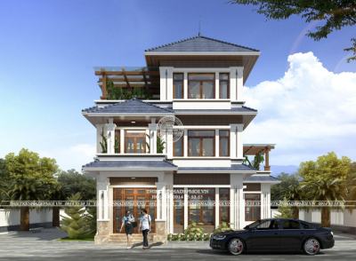 Mẫu biệt thự 1 triệt 2 lầu hiện đại của anh minh vũng tàu