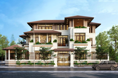 Mẫu biệt thự 3 tầng với thiết kế đẳng cấp và hoành tráng