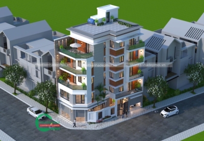 Mẫu biệt thự hiện đại 4 tầng hiện đại