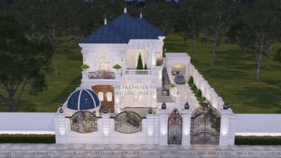 Mẫu biệt thự cổ điển 2 tầng đẹp hoàn hảo diện tích 20x50m