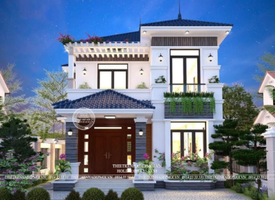 Mẫu biệt thự mái nhật hiện đại được yêu thích của chú tuấn