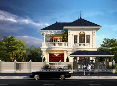 Mẫu biệt thự phố 2 tầng cổ điển của anh quang, hóc môn