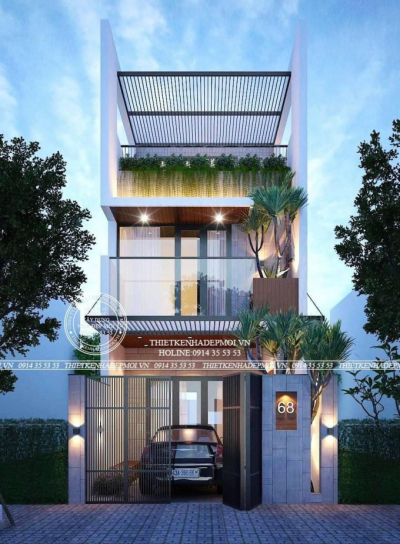 Mẫu nhà 1 trệt 1 lầu sân thượng đẳng cấp của chị tuyết quận 8