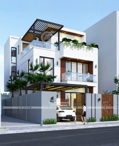 Mẫu nhà 3 tầng hiện đại, biệt thự mini hiện đại tại bình phước