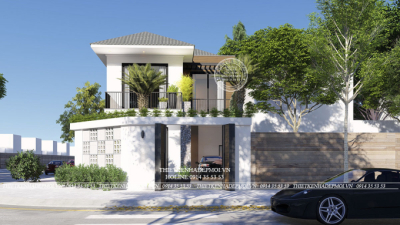 Mẫu nhà biệt thự đẹp 2 tầng phong cách hiện đại nổi bật
