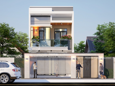 Mẫu nhà ống 2 tầng hiện đại chinh phục anh bắc chủ đầu tư
