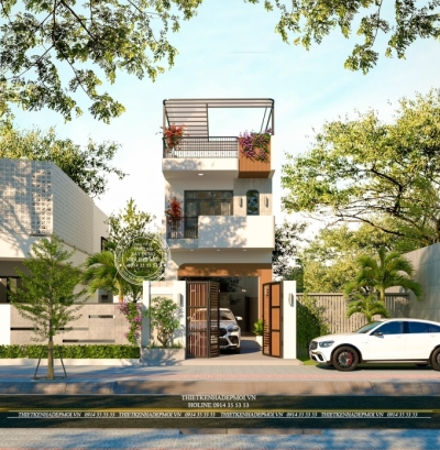 Mẫu nhà phố 1 trệt 1 lầu sân thượng được khách hàng yêu thích nhất