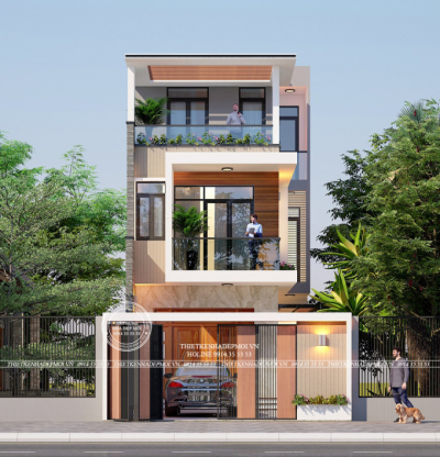 Mẫu nhà phố 1 trệt 2 lầu hiện đại, ấn tượng thiết kế bởi nhà đẹp mới