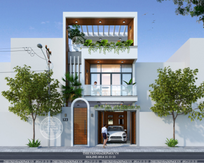 Mẫu nhà phố 3 tầng hiện đại tại long xuyên