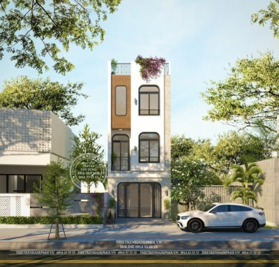 Mẫu nhà phố 3 tầng nhỏ gọn , tinh tế