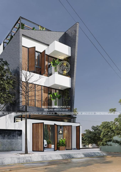 Mẫu nhà phố đẹp thiết kế 4 tầng chiều ngang (6 x15) m ở cần giờ