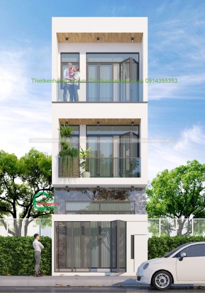 Mẫu nhà phố phong cách hiện đại 3 tầng