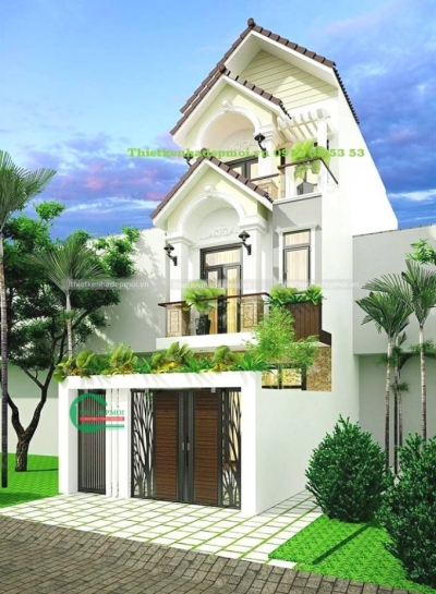 Mẫu nhà phố tân cổ điển 5x16m tại đồng nai
