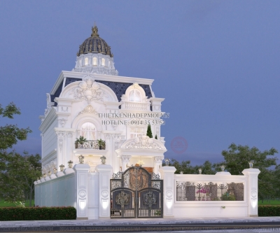 Mẫu thiết kế biệt thự cổ điển 10x14m uy quyền sang trọng