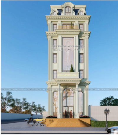 Mẫu thiết kế khách sạn tân cổ điển 6 tầng anh huy ở hoà lạc