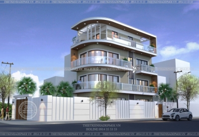 Mẫu thiết kế nhà phố hiện đại 4 tầng 2 mặt tiền ấn tượng