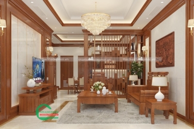 Mẫu thiết kế nội thất gỗ đẹp cho biệt thự anh tuấn - msntg2020