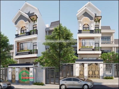 Mẫu nhà đẹp 3 tầng 5x20m mái thái hiện đại anh hoàng - msnp2023