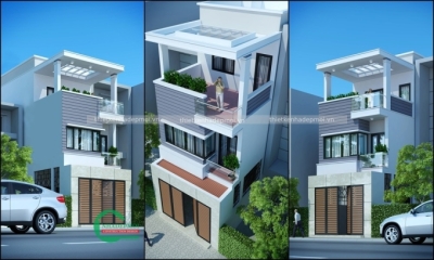 Nhà phố mặt tiền 5m kết hợp kinh doanh 2.5 tầng anh hướng - msnpd2022