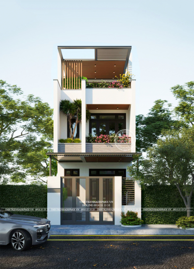 Nhà phố phong cách hiện đại anh duy anh – đồng xoài- bình phước