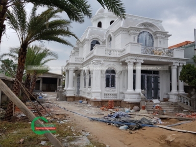 Thi công biệt thự cổ điển 2 tầng 700m2 có sân vườn trọn gói anh duy tiền giang - msxd2020