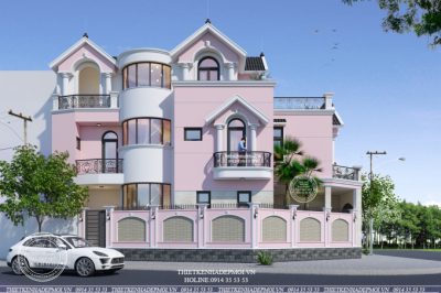 Thiết kế biệt thự 2 mặt tiền 3 tầng hiện đại và sang trọng.