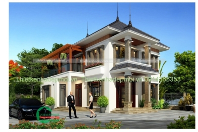 Thiết kế biệt thự 2 tầng phong cách hiện đại