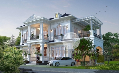 Thiết kế biệt thự đại sân vườn 2 tầng hiện đại - sang trọng