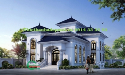 Thiết kế biệt thự sân vườn 2 tầng 