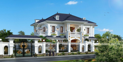 Thiết kế biệt thự tân cổ điển gia đình anh mẫn ở phú quốc