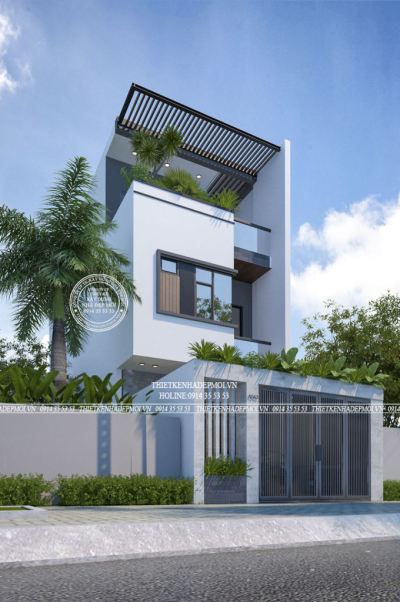Mẫu nhà 1 trệt 1 lầu sân thượng anh toàn ở quận thủ đức