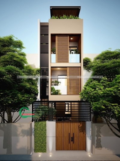 Mẫu nhà phố hiện đại 4 tầng đẹp mắt, ấn tượng