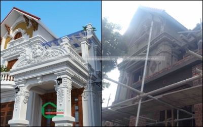 Khám phá hình ảnh xây biệt thự đẹp 2 tầng anh sự - msxbt6473